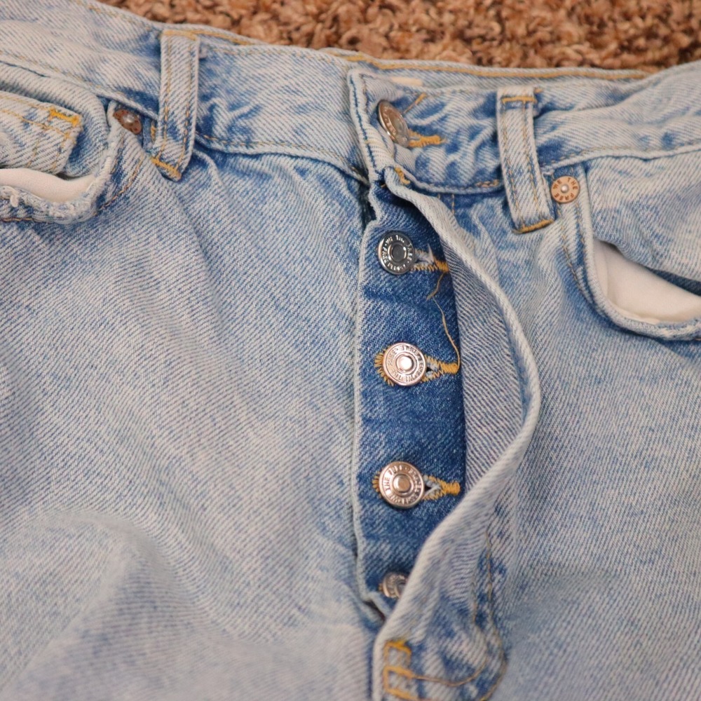 We The Free Lasso Straight Leg Jeans Button Fly Size 27 Waist 29" Inseam 30" - Picture 8 of 16